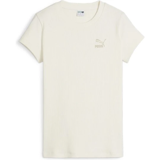 Zdjęcie produktu Koszulka damska Classics Ribbed Slim Puma Beżowy