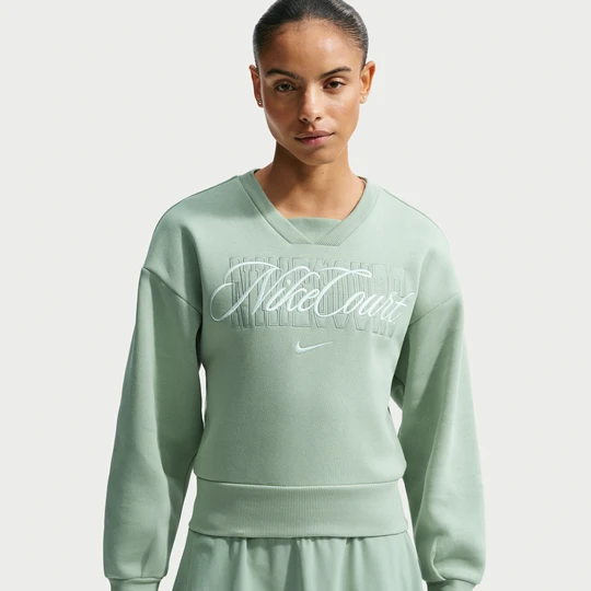 Zdjęcie produktu Koszulka damska do tenisa z półokrągłym dekoltem NikeCourt Collection - Zieleń