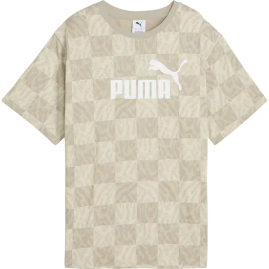 Zdjęcie produktu Koszulka damska Ess Graphic Relaxed Aop Puma Beżowy