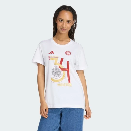 Zdjęcie produktu Koszulka damska FCB Championship Winner Adidas biały