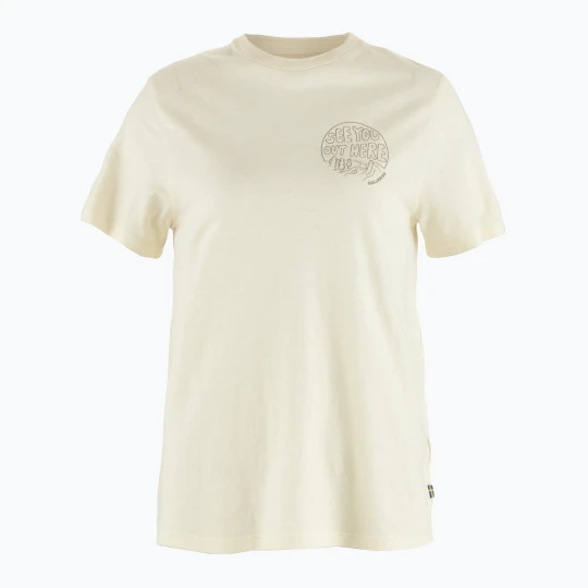 Zdjęcie produktu Koszulka damska Fjällräven Hemp Blend Out Here chalk white Beżowy