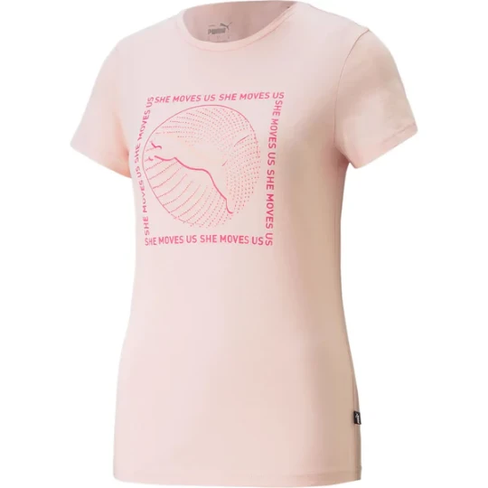 Zdjęcie produktu Koszulka damska Graphics She Moves Us Tee Puma Różowy