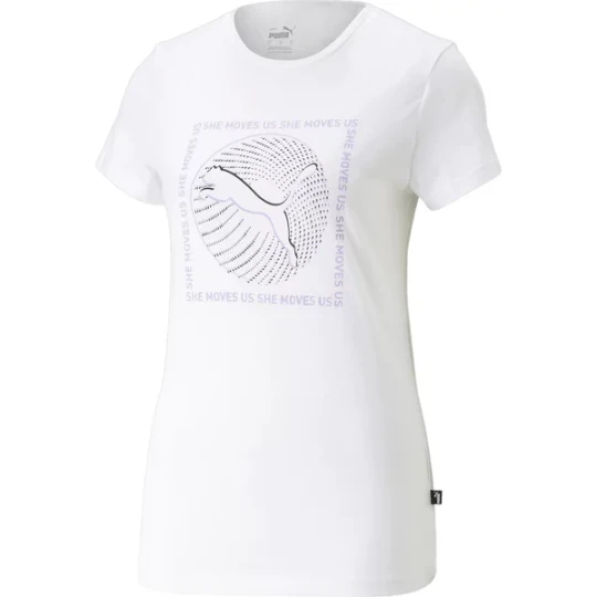 Zdjęcie produktu Koszulka damska Graphics She Moves Us Tee Puma Biały