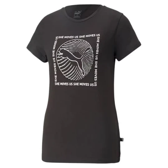 Zdjęcie produktu Koszulka damska Graphics She Moves Us Tee Puma Czarny
