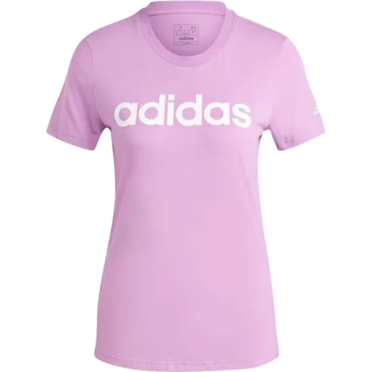 Zdjęcie produktu Koszulka damska Loungewear Essentials Slim Logo Tee Adidas Fioletowy