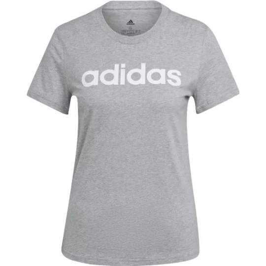 Zdjęcie produktu Koszulka damska Loungwear Essentials Slim Logo Adidas Szary