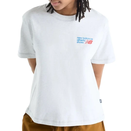 Zdjęcie produktu Koszulka damska New Balance Athletics Premium Logo Hip Length WT62B7V2AHH - szara