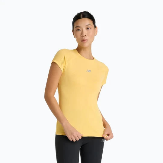 Zdjęcie produktu Koszulka damska New Balance Seasonal Jacquard clementine Żółty