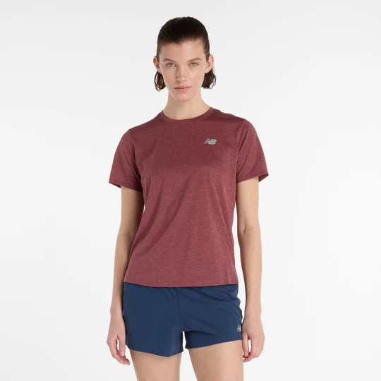 Zdjęcie produktu Koszulka damska New Balance WT41253WUR – bordowa