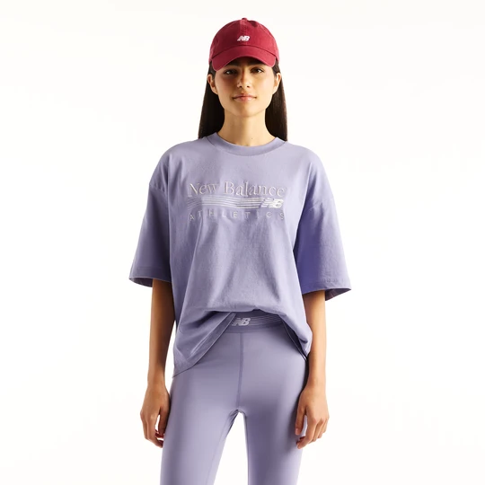 Zdjęcie produktu Koszulka damska New Balance WT6297MKDSV – fioletowa