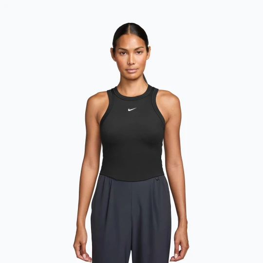 Zdjęcie produktu Koszulka damska Nike One Fitted Dri-Fit Cropped Tank thunder black / white