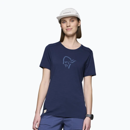 Zdjęcie produktu Koszulka damska NORRONA Femund Equaliser Merino indigo night Norrøna Granatowy