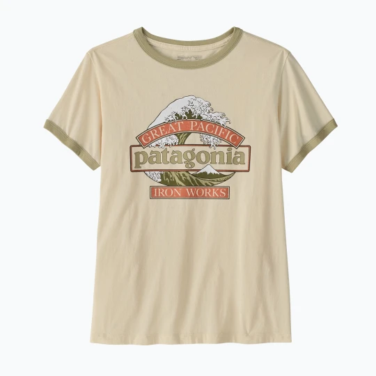 Zdjęcie produktu Koszulka damska Patagonia Great Waves Ringer Tee undyed natural Beżowy
