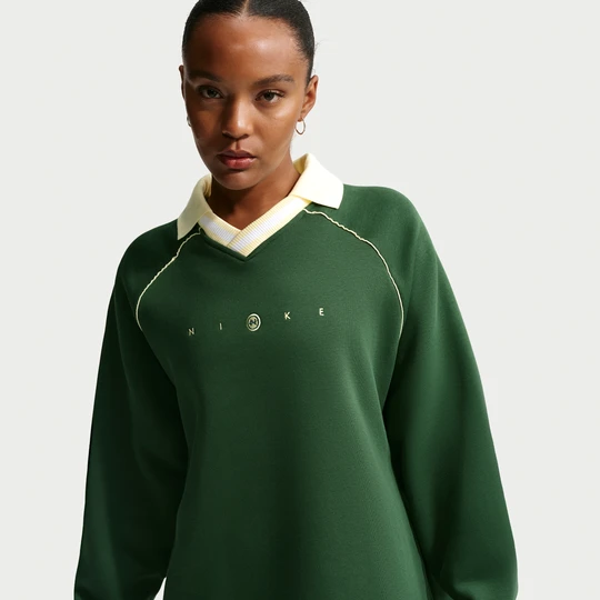 Zdjęcie produktu Koszulka damska polo z grafiką o kroju oversize Nike Phoenix Fleece - Zieleń