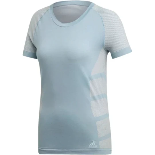 Zdjęcie produktu Koszulka damska Primeknit Cru Tee Adidas Niebieski