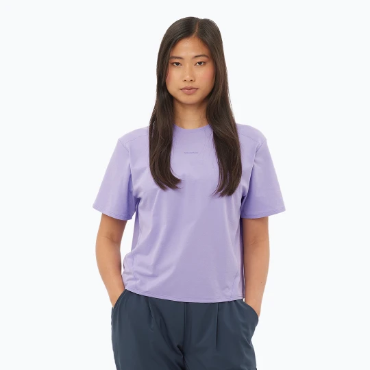Zdjęcie produktu Koszulka damska Salomon Trackline Tee SS violet tulip