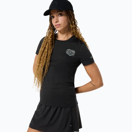 Zdjęcie produktu Koszulka damska super.natural Little Heartwood Tee jet black / feather grey