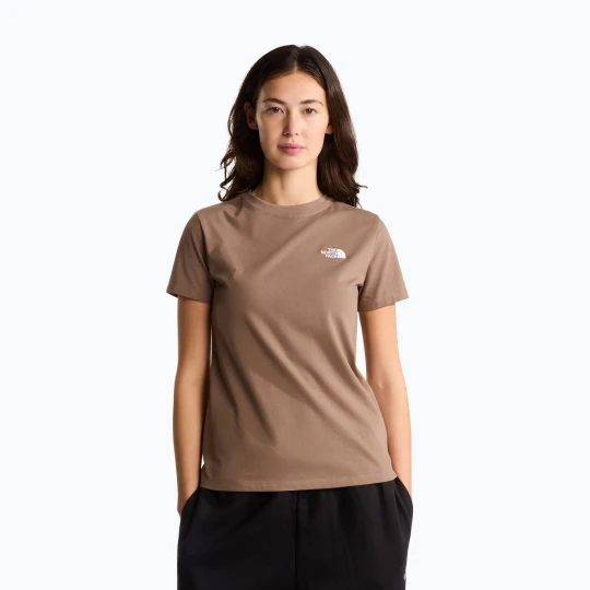 Zdjęcie produktu Koszulka damska The North Face Evolution Simple Dome Slim SS garnet Brązowy