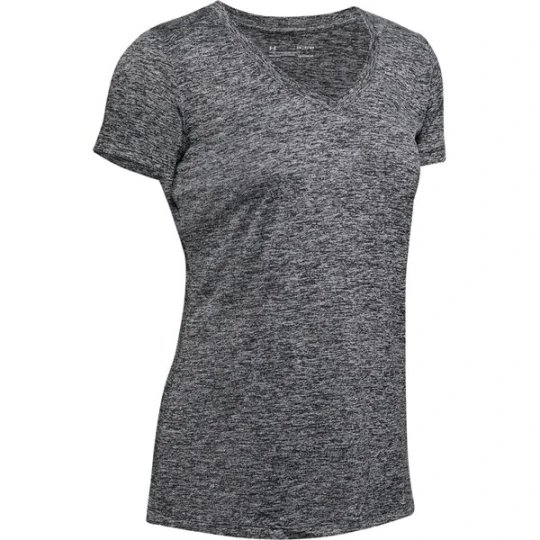 Zdjęcie produktu Koszulka damska Twist Tech V-Neck Under Armour Szary