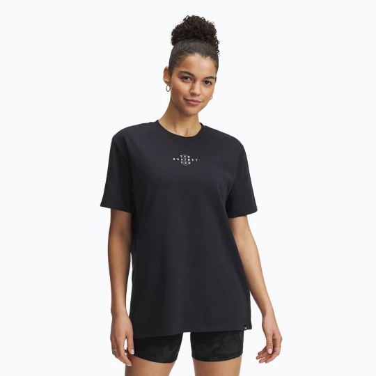 Zdjęcie produktu Koszulka damska Under Armour Project Rock Campus black / white clay / hyper green