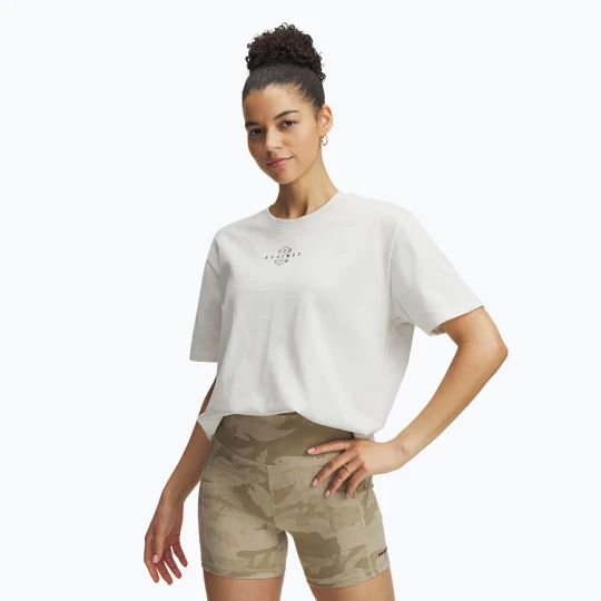 Zdjęcie produktu Koszulka damska Under Armour Project Rock Campus white clay / black