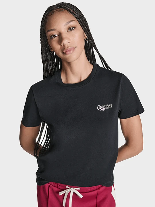 Zdjęcie produktu Koszulka Damska Winged Chucks T-Shirt Converse Converse Czarny