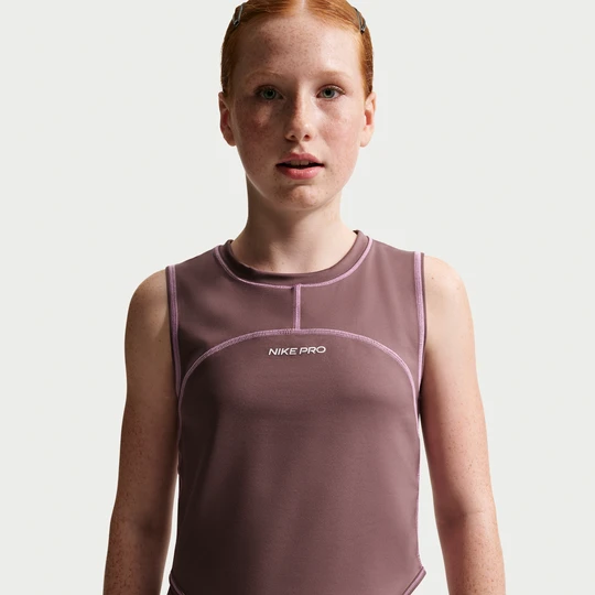 Zdjęcie produktu Koszulka dla dużych dzieci Dri-FIT Nike Pro - Fiolet