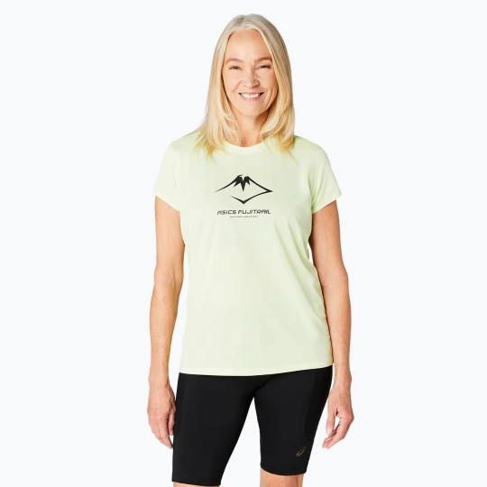 Zdjęcie produktu Koszulka do biegania damska ASICS Fujitrail Logo cool matcha Zielony