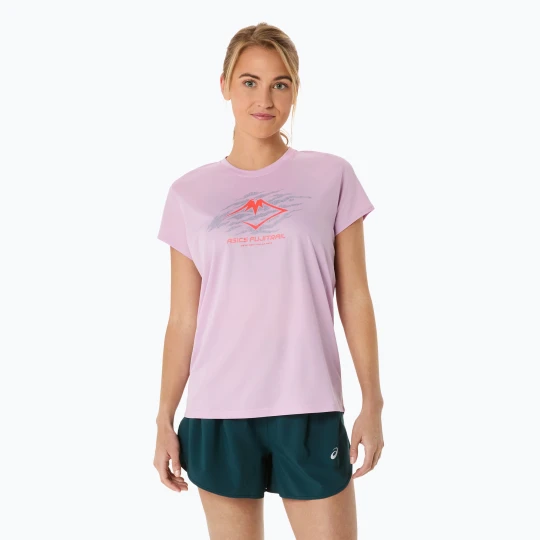 Zdjęcie produktu Koszulka do biegania damska ASICS Fujitrail Logo light ube Różowy
