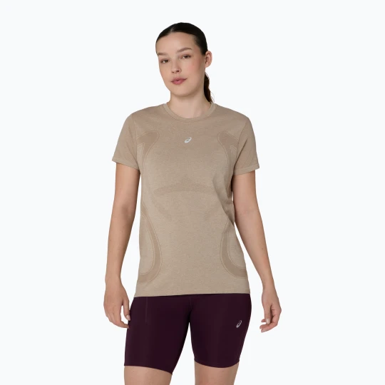 Zdjęcie produktu Koszulka do biegania damska Asics Road Seamless Ss Top greige Brązowy