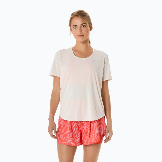 Zdjęcie produktu Koszulka do biegania damska ASICS Road V-Neck birch Beżowy