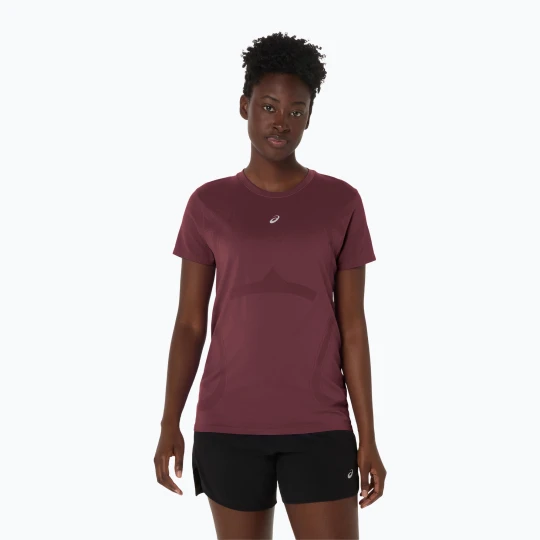Zdjęcie produktu Koszulka do biegania damska ASICS Seamless dark currant/port royal Bordowy