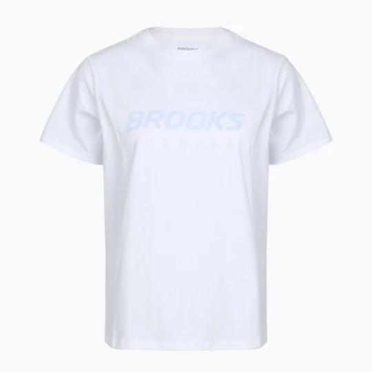 Zdjęcie produktu Koszulka do biegania damska Brooks Graphic white / halogen blue