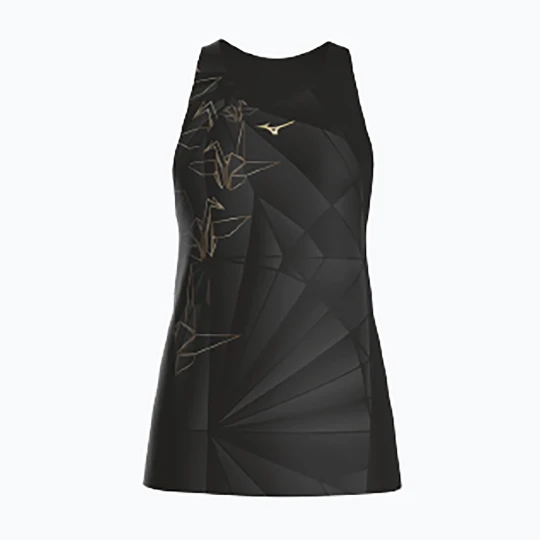 Zdjęcie produktu Koszulka do biegania damska Mizuno Active DryAeroFlow Graphic Tank Top taniori Czarny