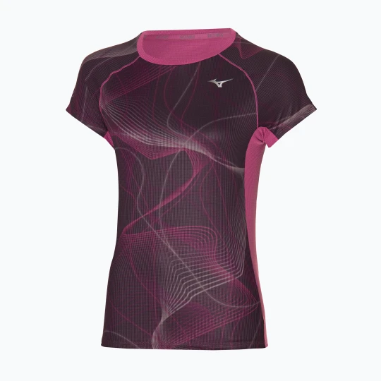 Zdjęcie produktu Koszulka do biegania damska Mizuno Aero Tee gape wine Różowy