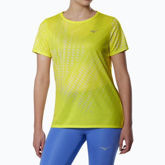 Zdjęcie produktu Koszulka do biegania damska Mizuno Core Graphic Tee lightning yellow