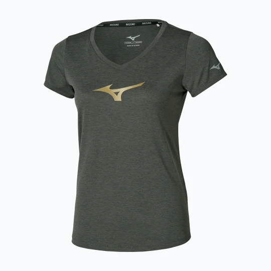 Zdjęcie produktu Koszulka do biegania damska Mizuno Core Runbird Forest Night Zielony