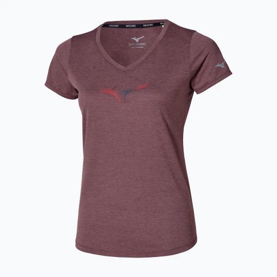 Zdjęcie produktu Koszulka do biegania damska Mizuno Core Runbird Pepper Corn Bordowy