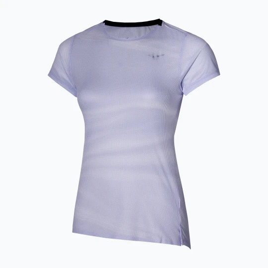 Zdjęcie produktu Koszulka do biegania damska Mizuno Premium Aero Tee snow white / thistle Fioletowy