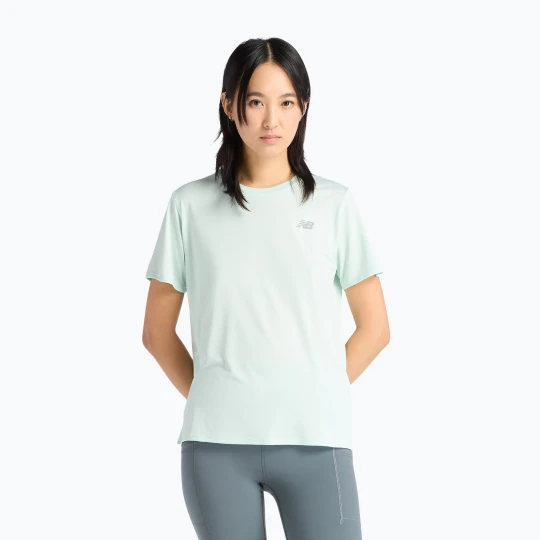 Zdjęcie produktu Koszulka do biegania damska New Balance Essentials cosmic jade Niebieski
