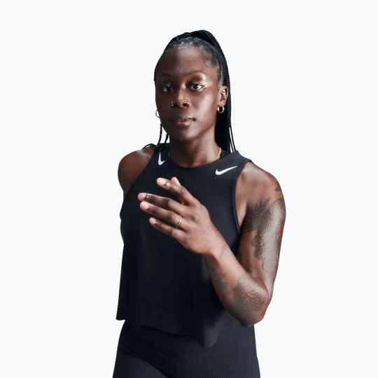 Zdjęcie produktu Koszulka do biegania damska Nike AeroSwift Dri-Fit ADV Cropped Tank Top black / white