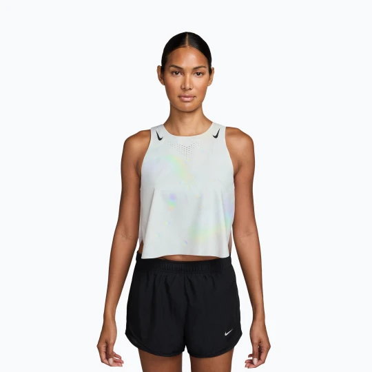 Zdjęcie produktu Koszulka do biegania damska Nike AeroSwift Dri-Fit ADV Cropped Tank Top off white / black