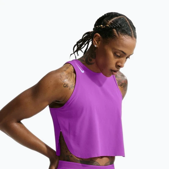 Zdjęcie produktu Koszulka do biegania damska Nike AeroSwift Dri-Fit ADV vivid purple / purple pulse Fioletowy
