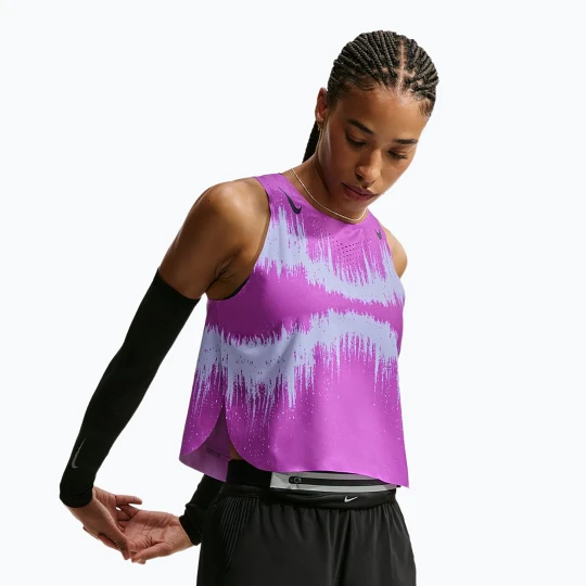 Zdjęcie produktu Koszulka do biegania damska Nike AeroSwift vivid purple / purple dynasty Fioletowy