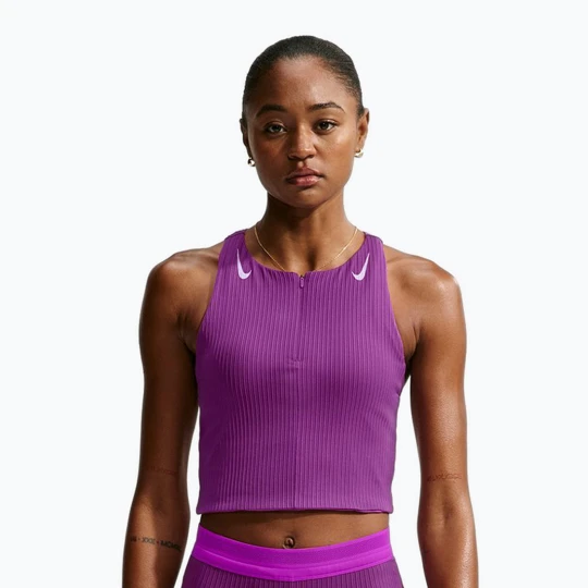 Zdjęcie produktu Koszulka do biegania damska Nike AeroSwift vivid purple / purple pulse Fioletowy