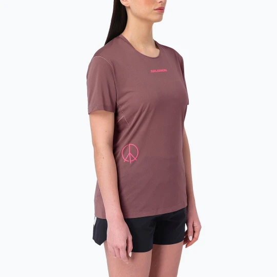 Zdjęcie produktu Koszulka do biegania damska Salomon Courtney Tee SS rose taupe Różowy