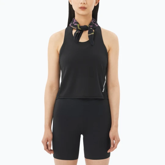 Zdjęcie produktu Koszulka do biegania damska Salomon Sense Aero Short Tank deep black