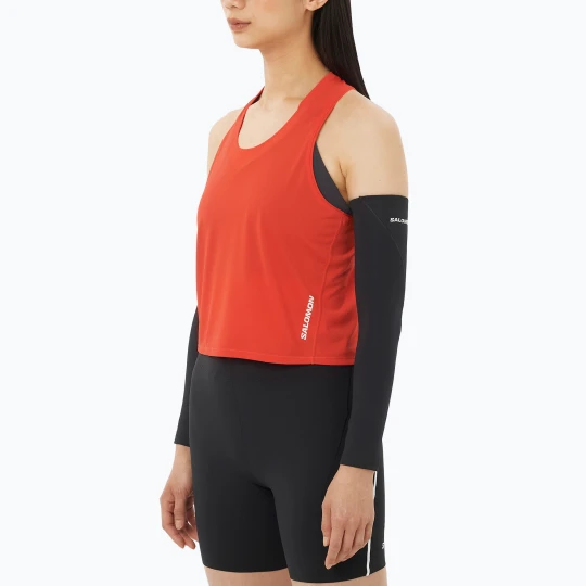 Zdjęcie produktu Koszulka do biegania damska Salomon Sense Aero Short Tank fiery red