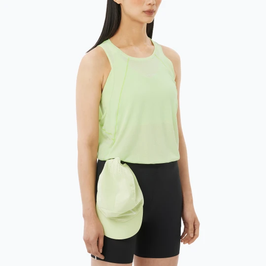 Zdjęcie produktu Koszulka do biegania damska Salomon SHAKEout Air Tank butterfly Zielony