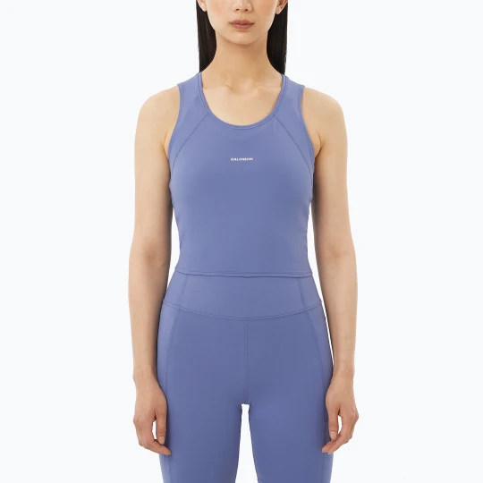 Zdjęcie produktu Koszulka do biegania damska Salomon SHAKEout Bliss Tanklette marlin Niebieski